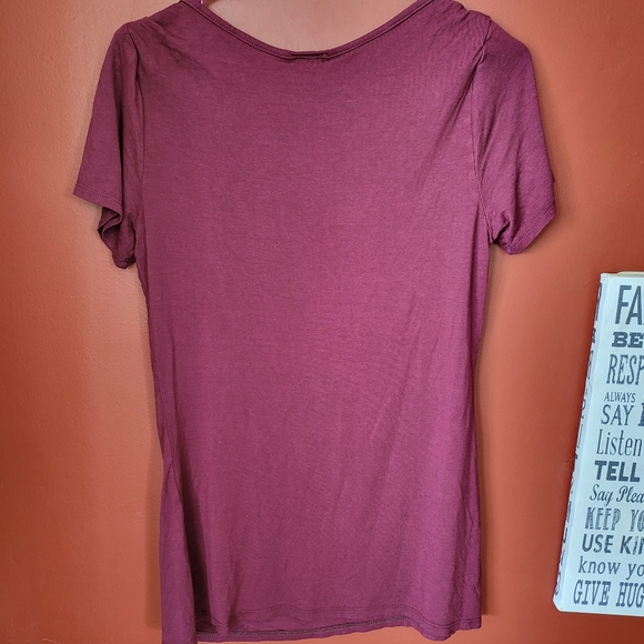 HARLEY-DAVIDSON Burgundy Rhinestone Embellised Tee - Picture 2 of 5